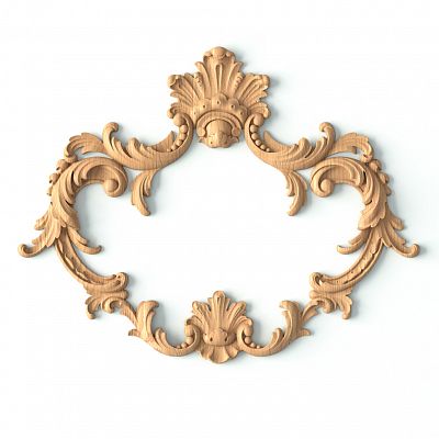 Carved cover plate N-463.1 из дерева с цветочным орнаментом