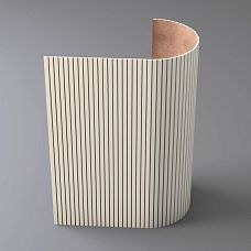 Flexible slatted panel PAN-007 for curved walls, columns, and furniture