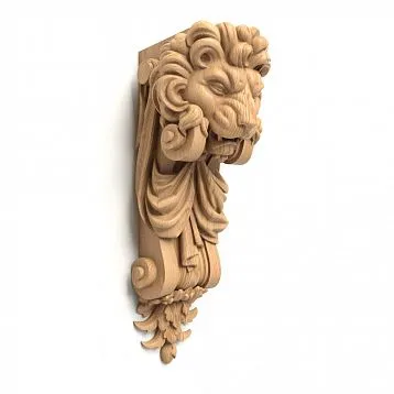 Carved bracket KR-034 for elegant interiors for shelves, furniture