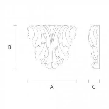 Wooden carved decor for walls, furniture, and other interior elements