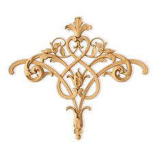 Wooden decor N-508 with openwork plant ornament and intertwining volutes