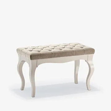Marseilles 007-001 bench with soft upholstery and curved legs for a classic interior.