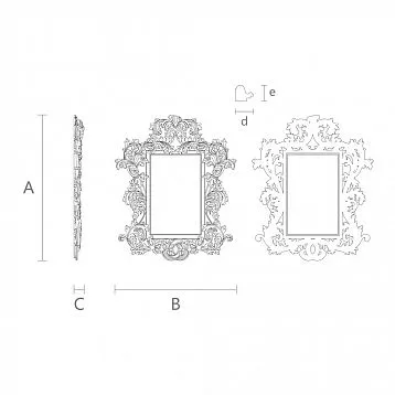 Carved RM-017 Frame from Solid Wood