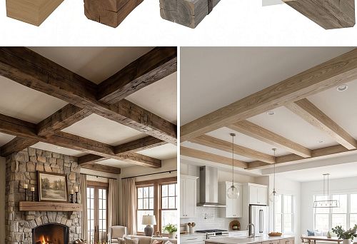 Wooden ceiling beam: how to choose a decorative faux beam for a living room, kitchen-living room, and country house