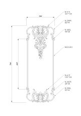 Wooden decor set C-005-2 for furniture drawing