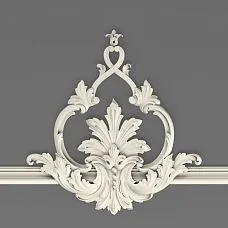 Wall molding CPU-1-2 made of polyurethane STAVROS from the Neoclassic collection &mdash; multi-level composition with volumetric relief for luxurious interiors