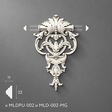 Polyurethane molding decor MLDPU-2-1.1 for MLDPU-002 and MLD-002-MG