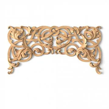 Carved floral pattern on applique N-341