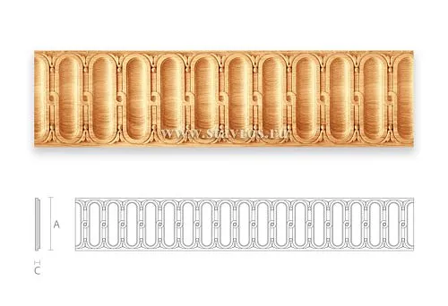 Carved Wooden Plank with Classic Pattern for Door Framing