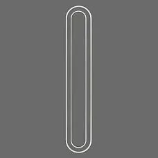 Wall molding decor kit CPU-3-4 made of polyurethane &mdash; double arched frame, front view, elongated form 2300&times;408