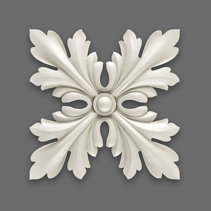 Polyurethane rose for classic interiors &ndash; decorative stucco on walls and ceiling zones