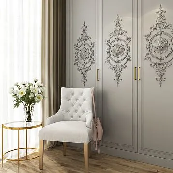 Carved wooden appliqu&eacute; N-093 in classic style