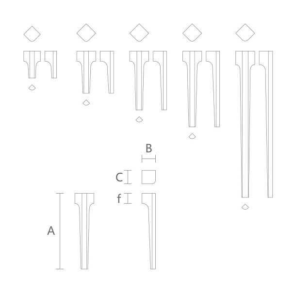 Геометрическая мебельная ножка MN-186 - 2