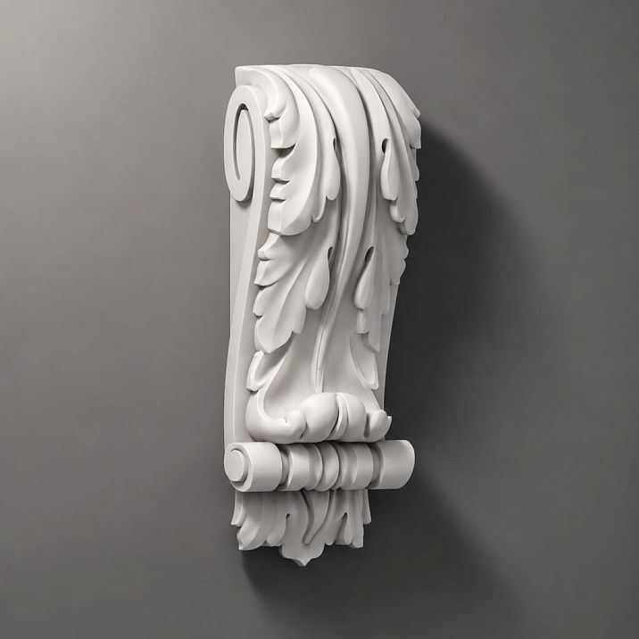 Decorative brackets for shelves for purchase in Moscow, polyurethane appliqu&eacute;