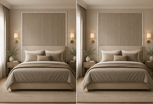 Slatted headboard 1800 &times; 1200 mm with decorative molding KPU-121