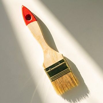 Flat brush 50 mm with natural bristle and wooden handle