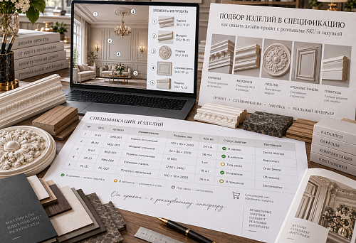 Selecting products for a design project specification