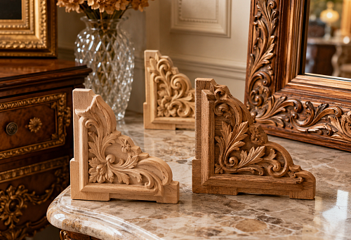 Carved wooden corners for furniture and frames: how to choose a corner overlay made of solid wood