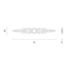 Carved Insert from Polyurethane NPU-074, drawing for dimensions