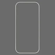 Wall molding decor kit CPU-3-1 made of polyurethane &mdash; large rectangular frame with rounded corners, front view 2300&times;1073