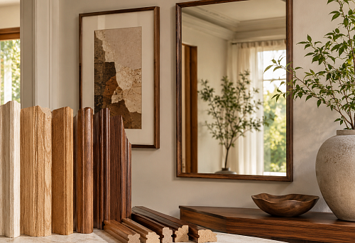 Buy wooden baguette for paintings, mirrors and decorative panels