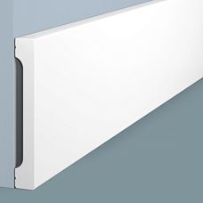 B110V1 skirting board from HI WOOD polystyrene, record height of 110 mm and thickness of 16 mm, close-up
