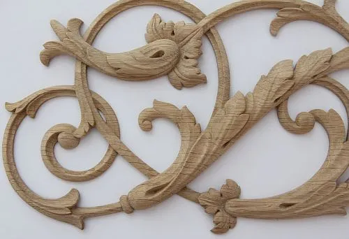 Carved wooden item with elegant decorative elements