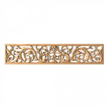 Rectangular plate made of oak or beech wood N-176 with carving