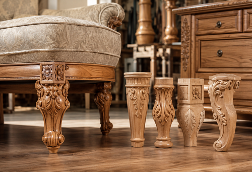 Carved wooden furniture legs for purchase: types and selection