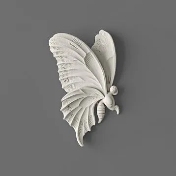 Polyurethane stucco NPU-482L in butterfly shape, close-up