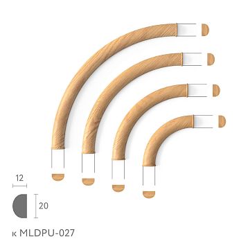 Corner molding MLD-027U-1 &ndash; decorative element for wall finishing