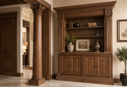 Wooden pilasters for furniture and interior: how to choose decorative columns, capitals and bases