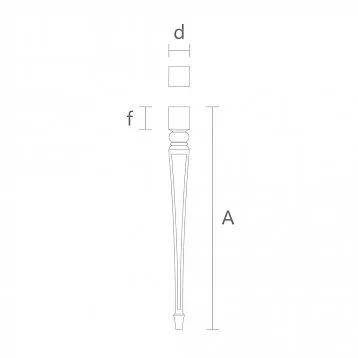 Decorative leg for wooden bar counter furniture, leg for bar stool