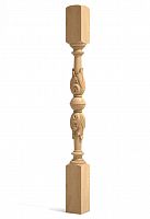 Carved wooden pillar for stair L-071
