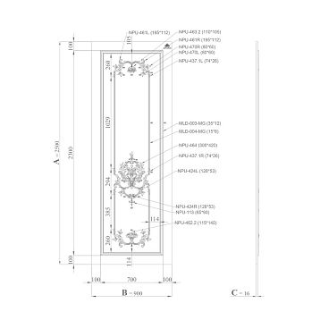 Stand SVPU-007 Summer Garden for showroom and presentation of polyurethane decor