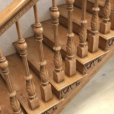 Wooden baluster L-002 для создания эффекта роскоши и изысканности на лестнице