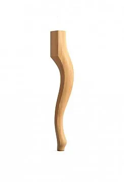 Carved wooden leg for furniture photo