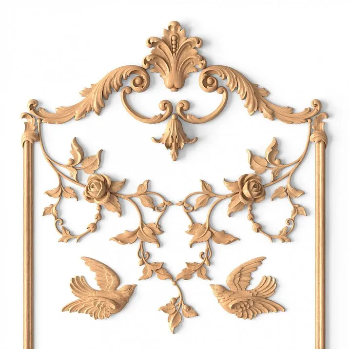 C-049 wooden decor set - detailed