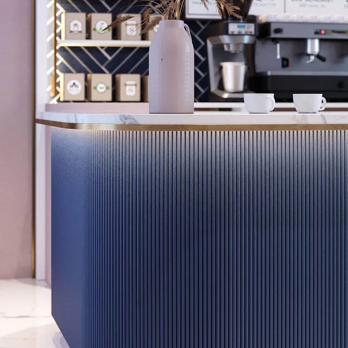 slatted panel pan-001 decorative mdf slats for furniture base of round table