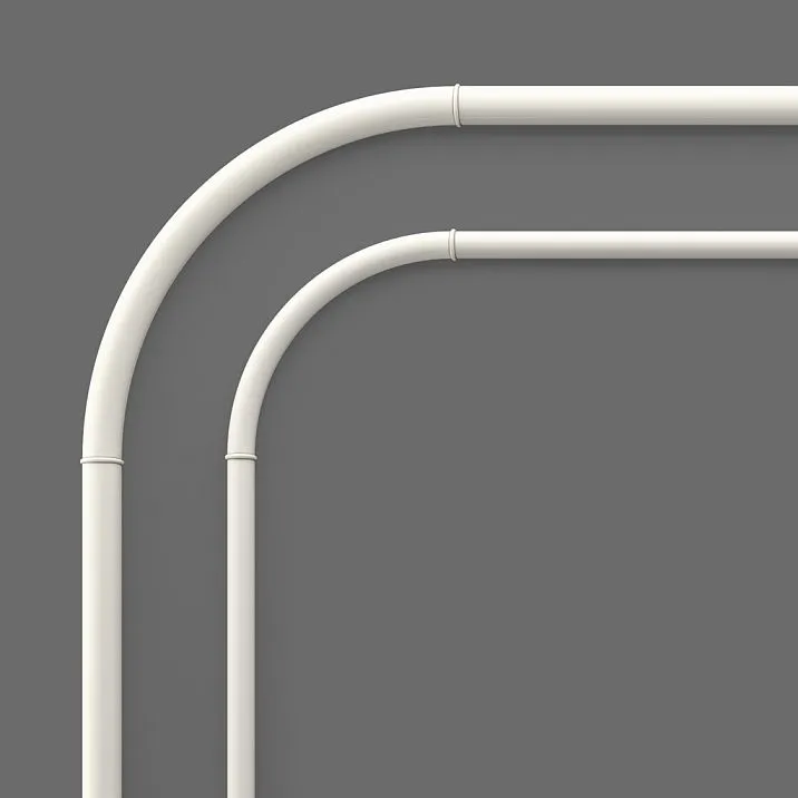 CPU-3-3 Molding Decor Set &mdash; close-up of a rounded corner and profile joint of a paintable polyurethane frame