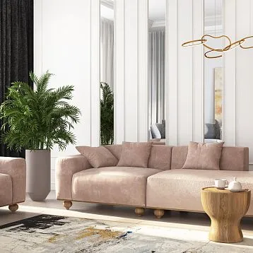 Carved furniture leg from solid oak or beech MN-098