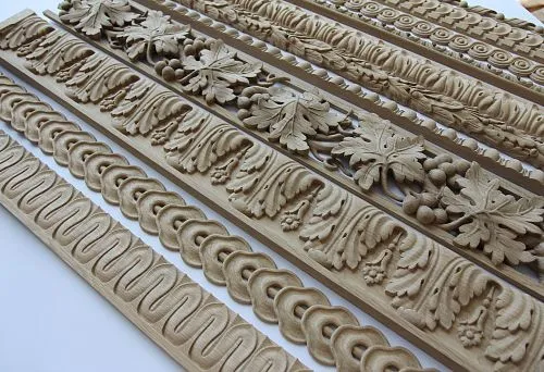 Wooden carved strips and borders for furniture &mdash; exclusive handcrafted decor for a stylish interior