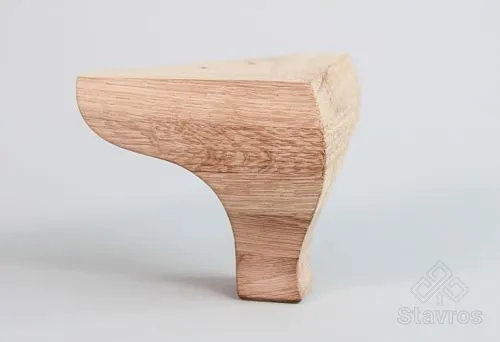 Wooden furniture leg made of natural wood, a high-quality element for creating stylish and durable furniture