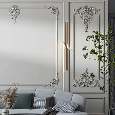 Деревянная резная накладка MLD-3-1 for furniture, фото в интерьере