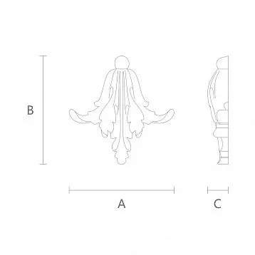 Wooden decor for interior in the style of molding