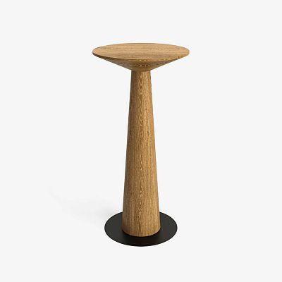 Высокий барный table Sopp 002-014 из массива дуба и бука с натуральной тонировкой