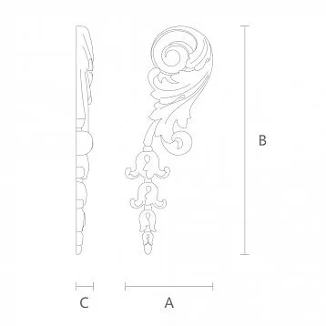 Buy the carved insert N-174R at a good price from the decor store Stavros