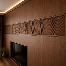Decorative wooden baguette K-101 made of solid wood for wall and furniture facade decoration.