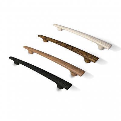Furniture handle HL-004M из дуба, бука в цвете престиж: черный, transparent, коричневый 