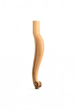 Legs made of solid wood with curved shape for furniture MN-021